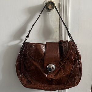 Dolce & Gabbana Shiny Brown Shoulder Bag